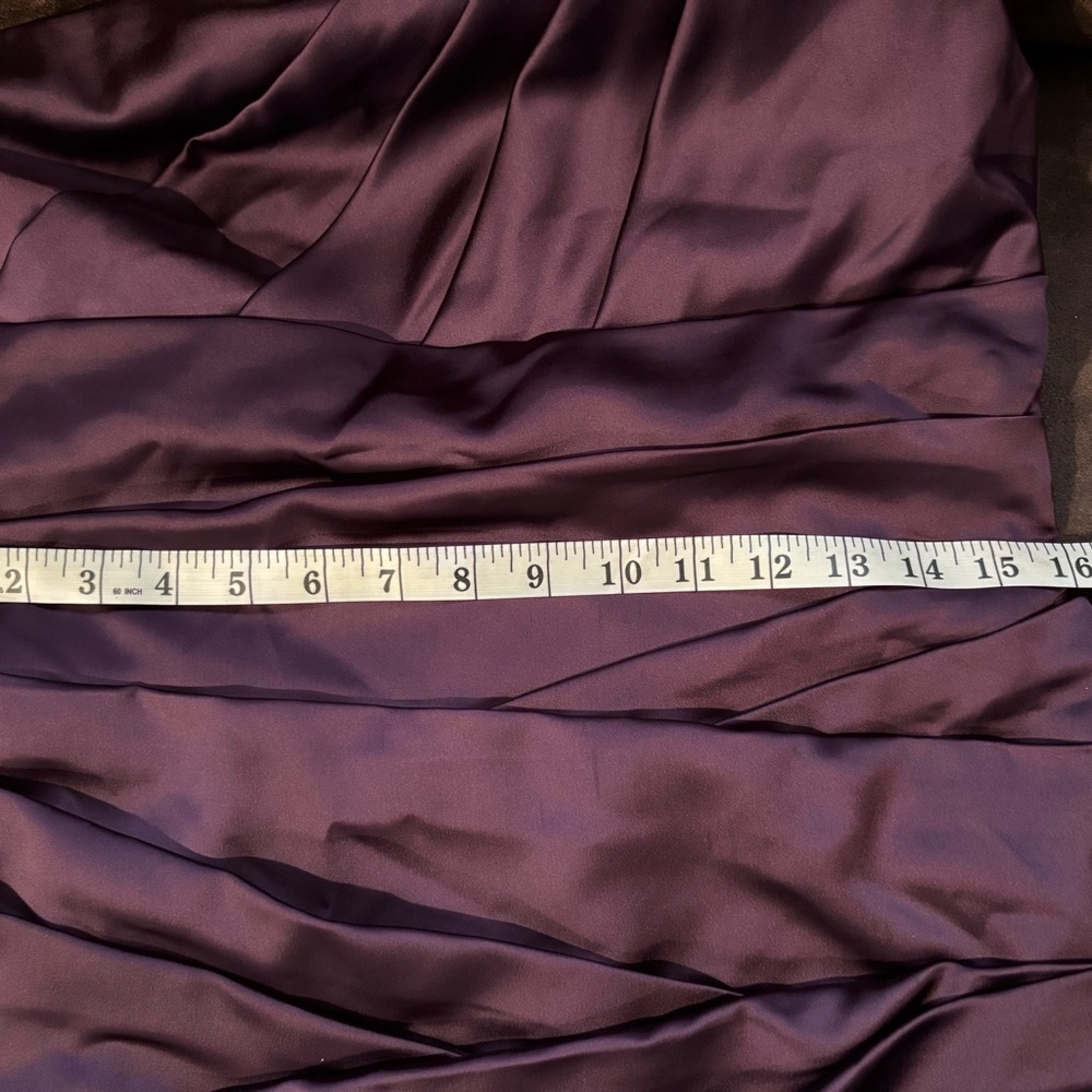 David's Bridal Asymmetrical Plum Dress - Picture 12 of 15